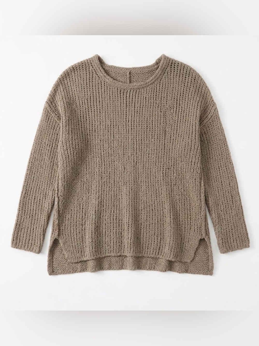 Free People Scoop-Neck Ribbed Sweater - Size Medium